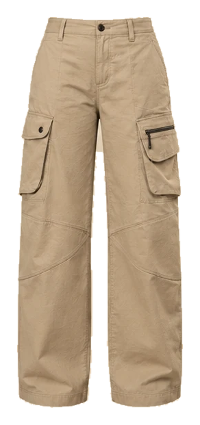 Contour Sand Cargo Trousers front angle study