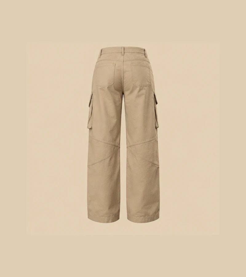 Contour Sand Cargo Trousers ring4 concept, not real product photography