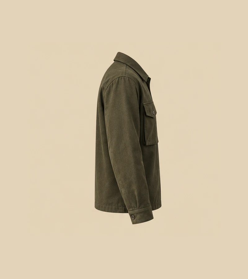 Field Olive Utility Overshirt ring2 concept, not real product photography