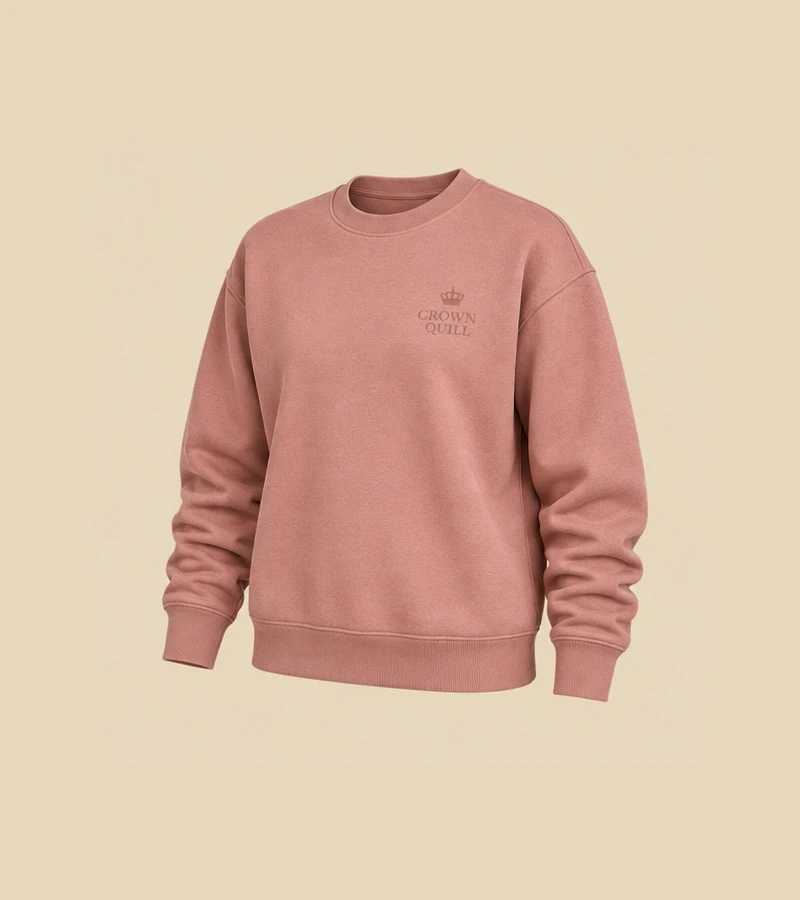 Solace Rose Tonal Sweatshirt ring7 concept, not real product photography