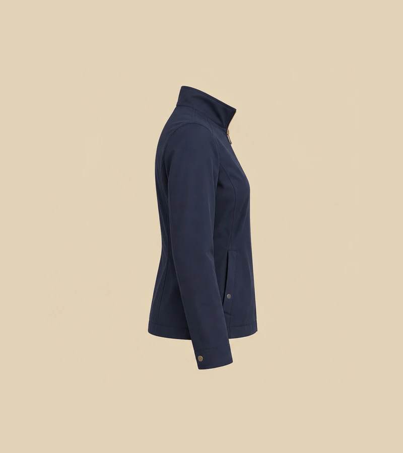 Transit Navy Zip Jacket ring2 concept, not real product photography